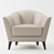 Elegant Christopherguy Odette Armchair 3D model small image 2