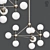 Elegant Modo White Glass Chandelier 3D model small image 1