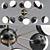 Vintage Orb Chandelier 1950 3D model small image 1