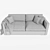 Elegant Meridiani Belmon Sofa 3D model small image 3