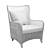 Kingston Wing Chair: Refined Elegance in Natural Rattan 3D model small image 3