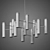 Gold and Black Chandelier: Elegant Lighting Fixture 3D model small image 2