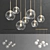 Sculpted Glass 7-Light Chandelier 3D model small image 1