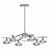 Elegant Crystal Chrome Ceiling Chandelier 3D model small image 1