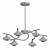 Elegant Crystal Chrome Ceiling Chandelier 3D model small image 3