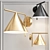 Elegant Brass Cone Wall Sconce 3D model small image 1