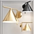 Elegant Brass Cone Wall Sconce 3D model small image 3