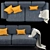 Sleek RM01 Modern Sofa 3D model small image 2