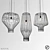 Saya Blown Glass Pendant Lamp 3D model small image 1