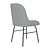 Sleek Metal Aleta Chair 3D model small image 2