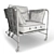 Darwin Vintage Military Armchair 3D model small image 2