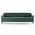 Eco-Green Velvet Sofa 3D model small image 1