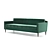 Eco-Green Velvet Sofa 3D model small image 2