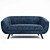 Velvet Sofa Signal Elite 2 3D model small image 2