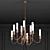 Industrial Loft Tube Chandelier 3D model small image 1