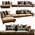 Modern Italian Dalton Sofa 3D model small image 2