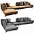 Modern Italian Dalton Sofa 3D model small image 3