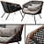 Minimalistic Colony Armchair: Modern and Chic Design 3D model small image 1