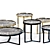 Modern Aula Coffee Table Set 3D model small image 2