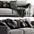 Scandi Set 3-Seater BoConcept Fargo 3D model small image 3