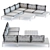 Outdoor Corner Sofa Set 3D model small image 2