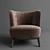 DEREK | Stylish Fabric Armchair 3D model small image 3