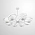 Sleek Kinesis 8-Globe Pendant 3D model small image 2