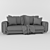 Rochebobois Underline Sofa 3D model small image 3