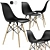 Leaf Cross Dining Chair: Elegant and Versatile 3D model small image 1
