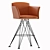 Sleek Flaminio Barstool: Italian Elegance 3D model small image 1