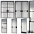 Glamor Glass Doors Collection: Black & Gold 3D model small image 1