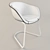 Modern Cantilever Armchair with Versatile Design 3D model small image 2