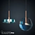 Galactic Oasis Pendant Light 3D model small image 1