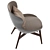Ditre Italia Round Armchair: Stylish and Comfortable 3D model small image 2