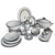 Platinum Tableware Set 3D model small image 2