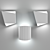 Modern Asymmetric LED Sconce 20W 3D model small image 2