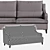 Domingo Contract Sofa - Stylish & Compact 3D model small image 3