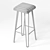 Rustic Wooden Iron Bar Stool 3D model small image 3