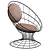 Desiree Filo Armchair: Elegant Comfort for Your Home 3D model small image 1