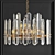 Bonnington Chandelier: Modern Brass and Glass Restoration Hardware 3D model small image 1