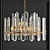 Bonnington Chandelier: Modern Brass and Glass Restoration Hardware 3D model small image 4