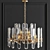 Bonnington Chandelier: Modern Brass and Glass Restoration Hardware 3D model small image 5