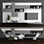 Sleek TV Stand Set 074 3D model small image 1