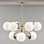 Elegant Opal Glass Chandelier 3D model small image 1