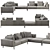 Modern B&B Italia Michel Effe Sofa 3D model small image 1