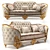 Luxurious Boboli Double Sofa: Italian Craftsmanship at Its Finest 3D model small image 1