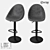 LoftDesigne 30407 Bar Stool: Stylish Metal and Eco-Leather 3D model small image 1