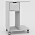 Modern Compact Side Table: H 60cm, W 41.5cm, D 30cm 3D model small image 3