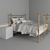 Elegant Provence-style Bed 3D model small image 3