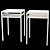 IKEA NYBODA Side Table: Black/White 3D model small image 2